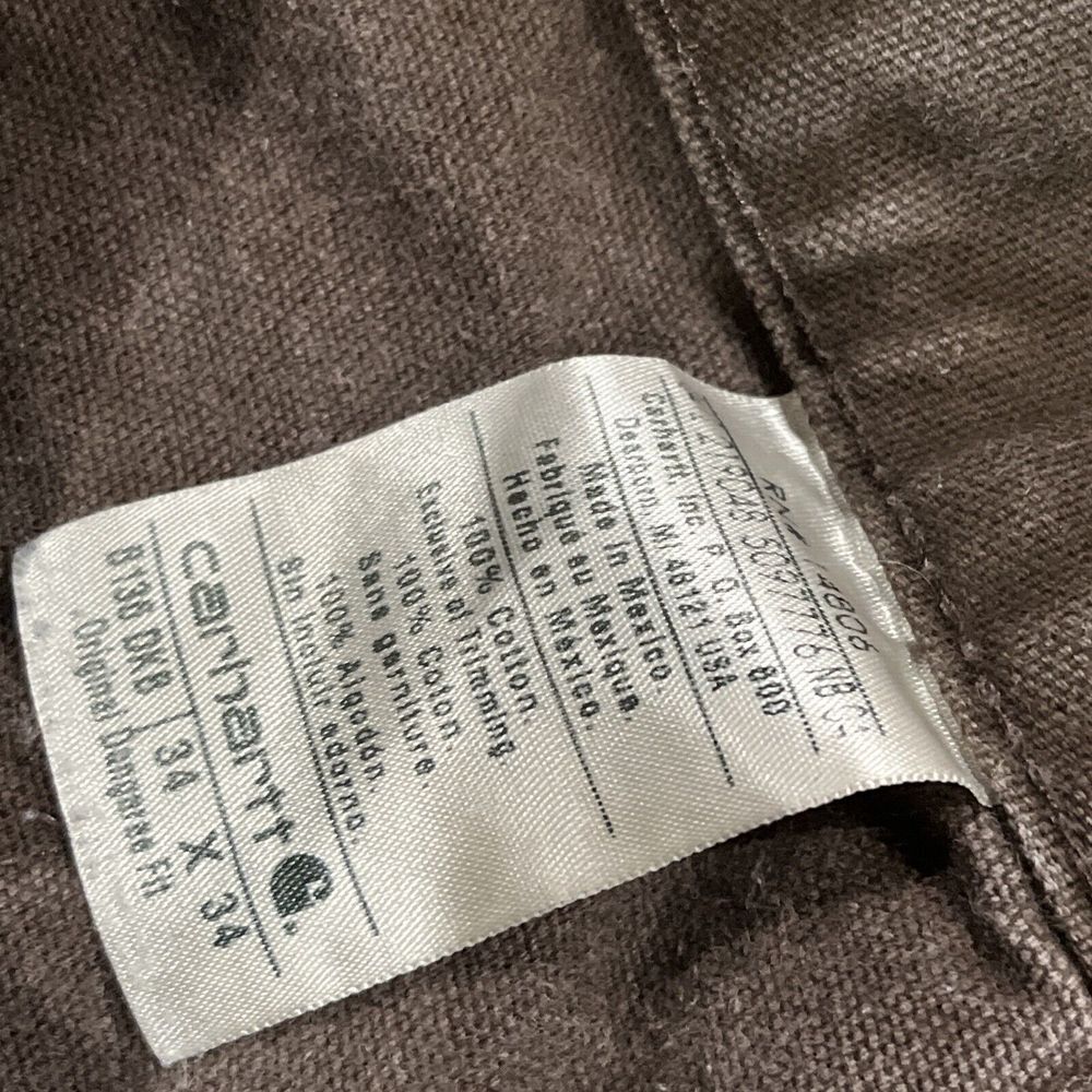 Carhartt B136 DKB Duck Double Knee Front Utility Work Pants 34x34 Vintage - Picture 10 of 12